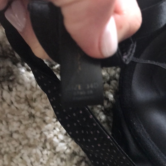 Black bra with purple polka dots and detailing. - Picture 4 of 4